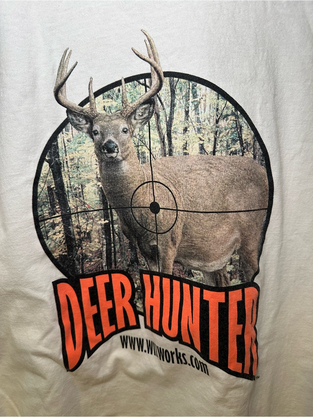 Vintage Deer Hunter PC Game Promo T-Shirt WizardWorks White